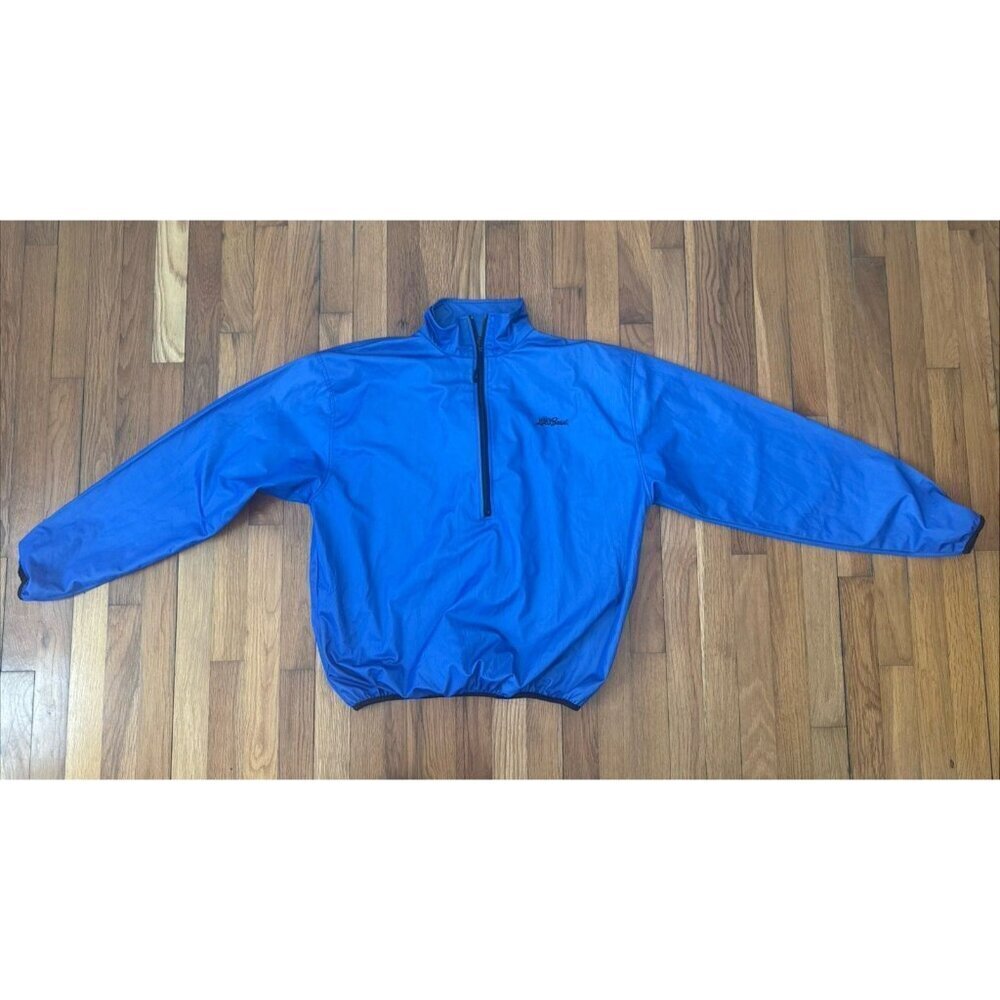 LL Bean Women's Wind Stopper Gore 1/4 Zip Blue Vintage Size L/Reg